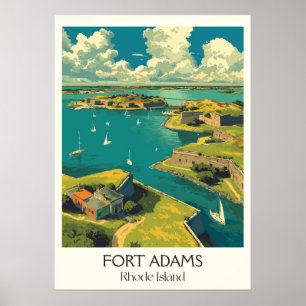 Poster Forte Adams Porto de Rhode Island
