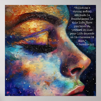 Poster forte atitude mental (porta 1035)