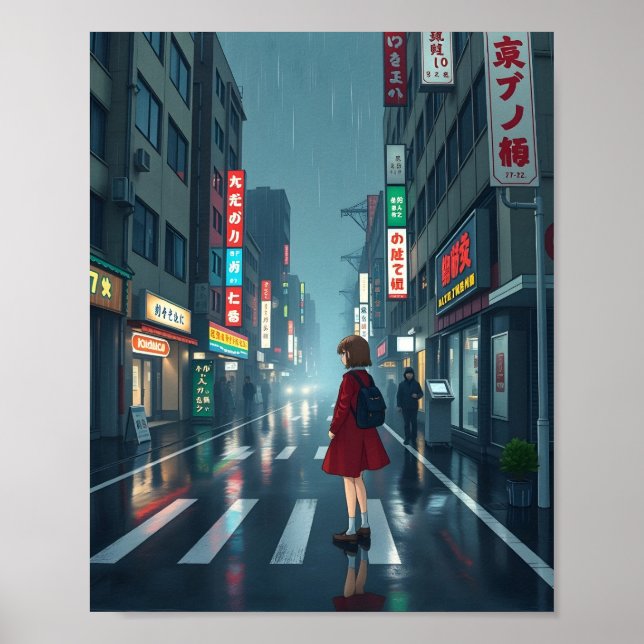 Poster forte chuva em tokyo 3 (Frente)