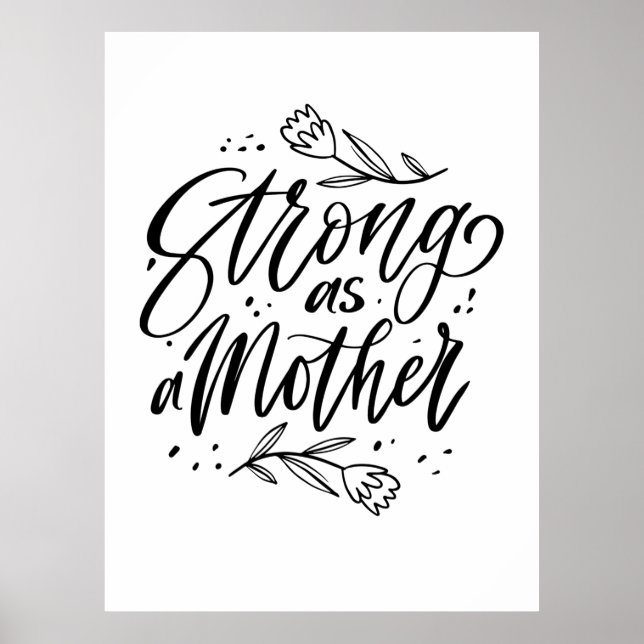 Poster Forte Como Mãe (Frente)