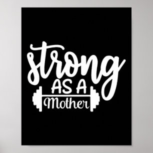 Poster Forte Como Mãe Exercício De Malhação Gym Gi