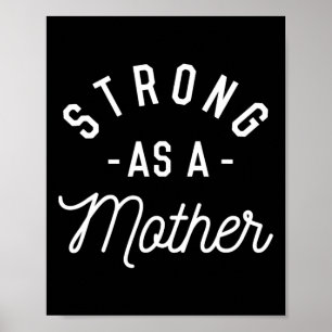 Poster Forte Como Mãe - Presente De Dia de as mães -