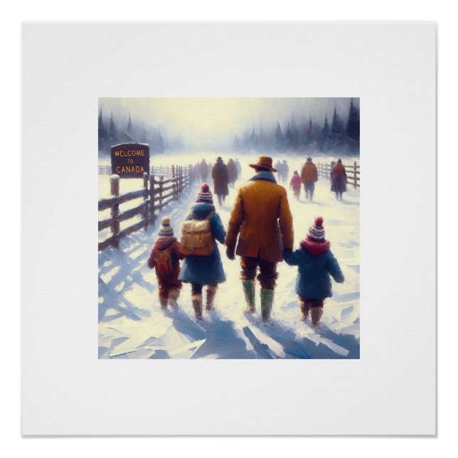 Póster Forte e Livre do Canadá, (Frente)