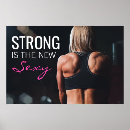 Póster Forte É O Novo Sexo | Workout Motivational Girl