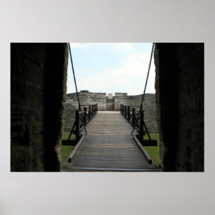 Poster Forte em St Augustine que olha do castelo