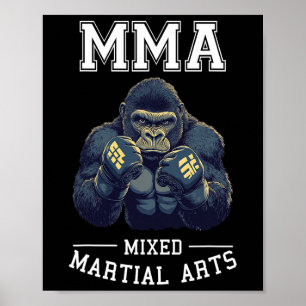 Poster Forte Mma Gorilla - Luta Contra A Gaiola De Boxas 
