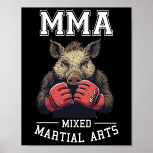 Poster Forte Mma Wild Boar - Tai Boxingando Luta