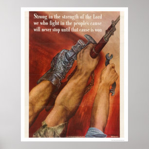 Póster Forte na força do senhor