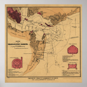 Póster Forte Sumter da guerra civil