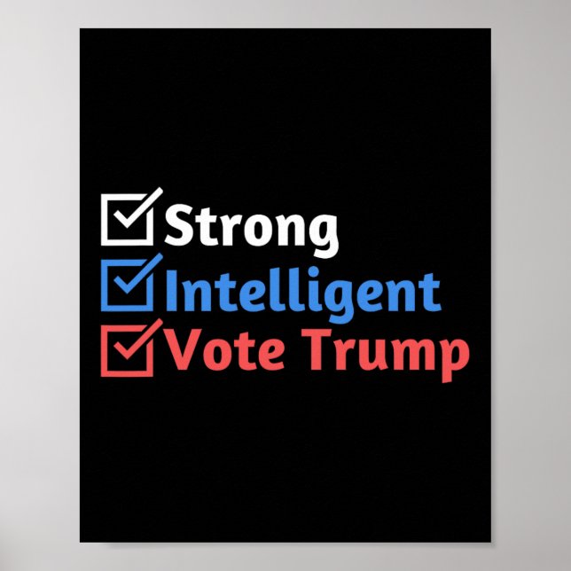 Poster Fortes Mulheres Inteligentes Para Trump Girl Mega  (Frente)