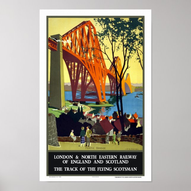Póster Forth Bridge - Escócia (Frente)