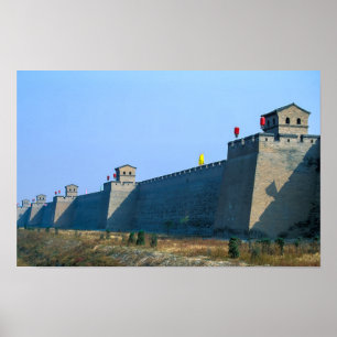 Poster Fortificação da antiga cidade de Pingyao - China