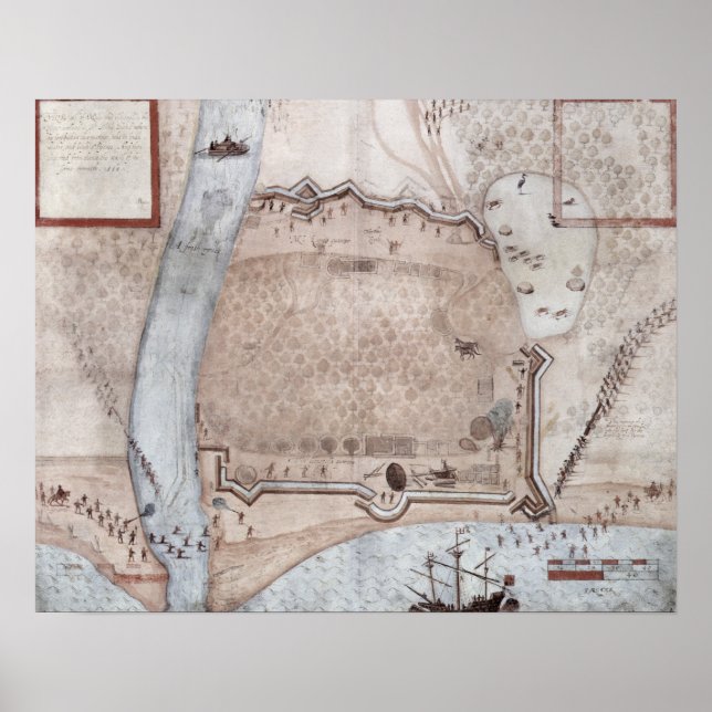 Póster Fortified Encampi, Porto Rico (Frente)