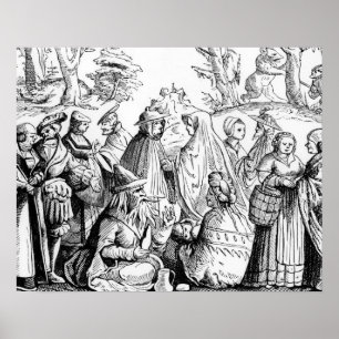 Poster Fortuna dos ciganos que diz, após um woodcut 'em