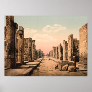 Poster Fortuna Street, Pompeia, Campânia, Itália