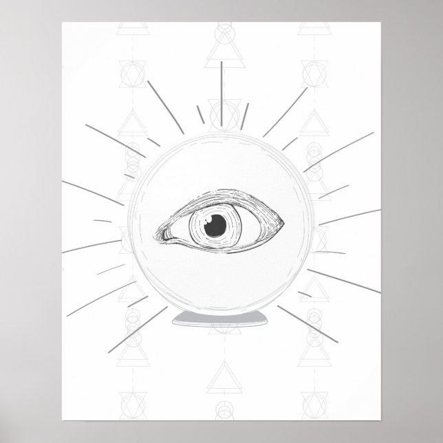 Poster Fortune Teller Eye Seer Esoteric Crystal Ball (Frente)