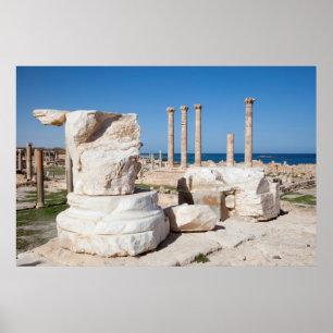 Póster Fórum Romano E Restos De Estátua, Sabratha, AZ