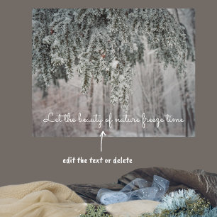 Poster Foscos e uma floresta coberta de neve