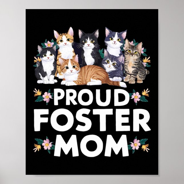 Poster Foster Cat Adota Orgulhosa Mãe Foster (Frente)