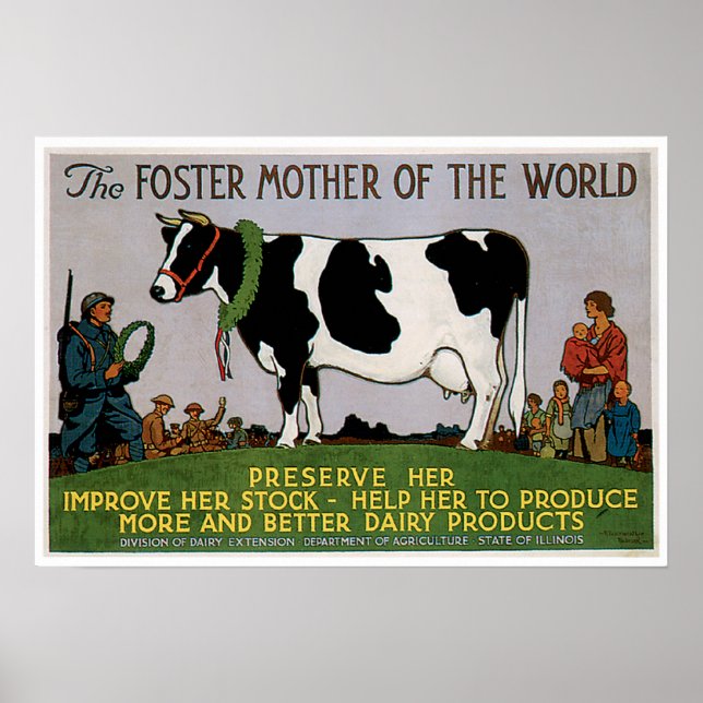Póster Foster Mãe Do Mundo Vintage Comida E Arte (Frente)