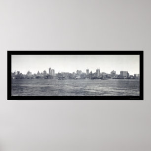 Póster Foto 1900 da skyline de New York