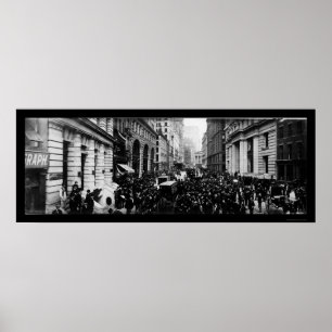 Poster Foto 1902 da rua larga NY do freio