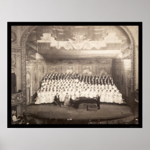 Póster Foto 1906 de Milwaukee do coro do piano