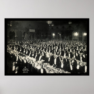 Póster Foto 1906 do comensal de Delmonico do júri do