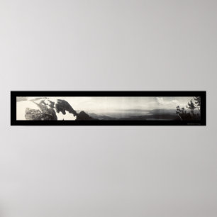 Poster Foto 1906 do panorama de Lake Tahoe CA