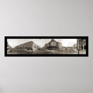 Póster Foto 1907 da cena da cidade IA de Webster