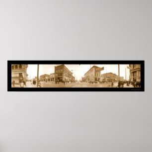 Póster Foto 1907 da rua de Boise Idaho