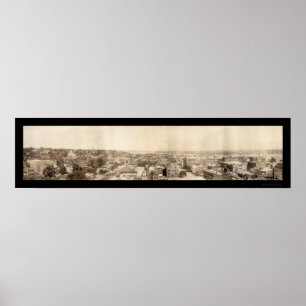 Póster Foto 1907 de Davenport IA Birdseye
