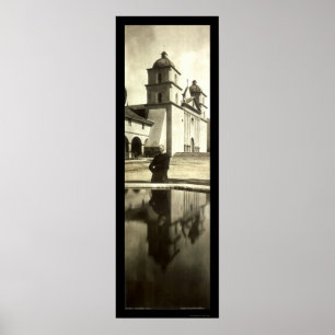 Poster Foto 1908 da missão de Santa Barbara