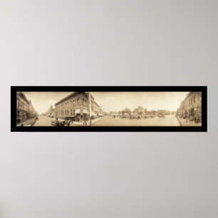 Póster Foto 1908 da rua do carvalho vermelho IA