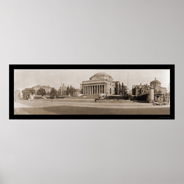 Póster Foto 1909 da Columbia University NY (Frente)