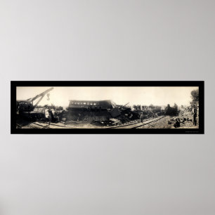 Poster Foto 1909 da destruição do trem de Cty do