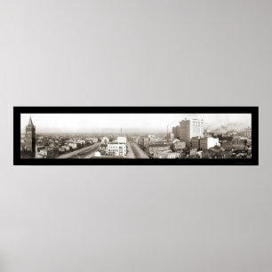 Poster Foto 1909 da skyline de Nova Orleães