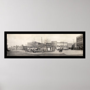 Póster Foto 1909 das ruas do SC de Spartanburg