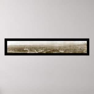 Poster Foto 1909 de Charleston West Virginia Birdseye