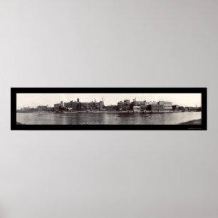 Poster Foto 1909 do beira-rio de Troy NY