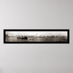 Póster Foto 1909 do canal de Veneza Italia