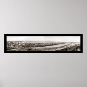 Póster Foto 1909 do Co da madeira serrada de San Pedro CA