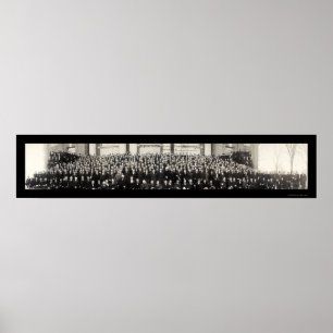 Póster Foto 1909 dos estudantes universitários de