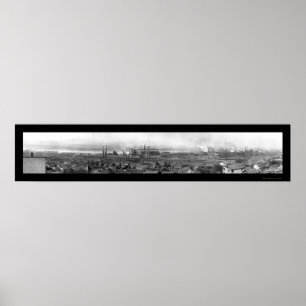 Póster Foto 1909 Siderúrgica de Harrisburg PA Empresa