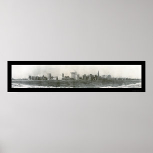 Póster Foto 1910 da avenida de Chicago IL Michigan