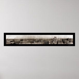 Póster Foto 1910 da skyline de Dallas TX