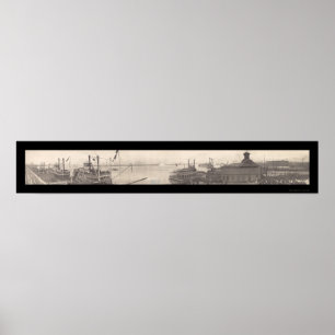Póster Foto 1910 de Nova Orleães dos navios