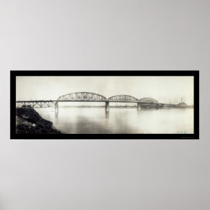 Póster Foto 1910 do MO da ponte de McKinley