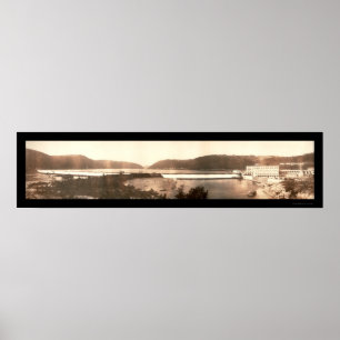 Poster Foto 1911 da represa da água de Pensilvânia