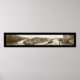 Póster Foto 1912 da balsa WV dos harpistas